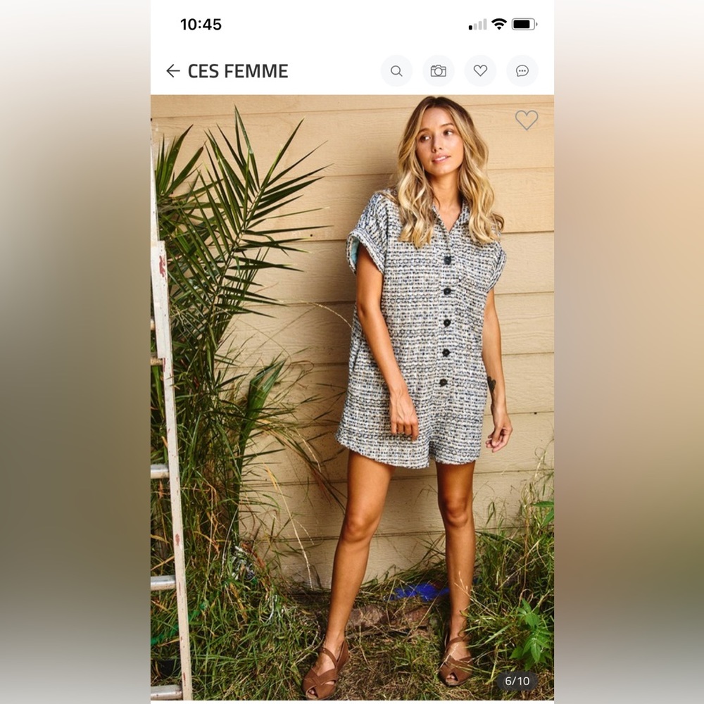 New Ces Femme Tweed Romper
